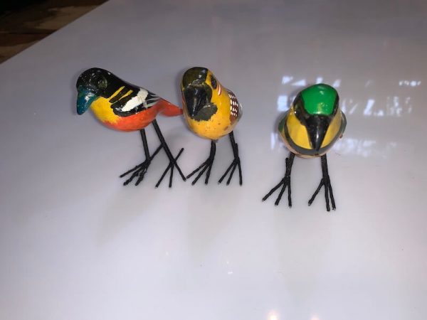 Hand Painted Small Birds Mixed Pack x 3